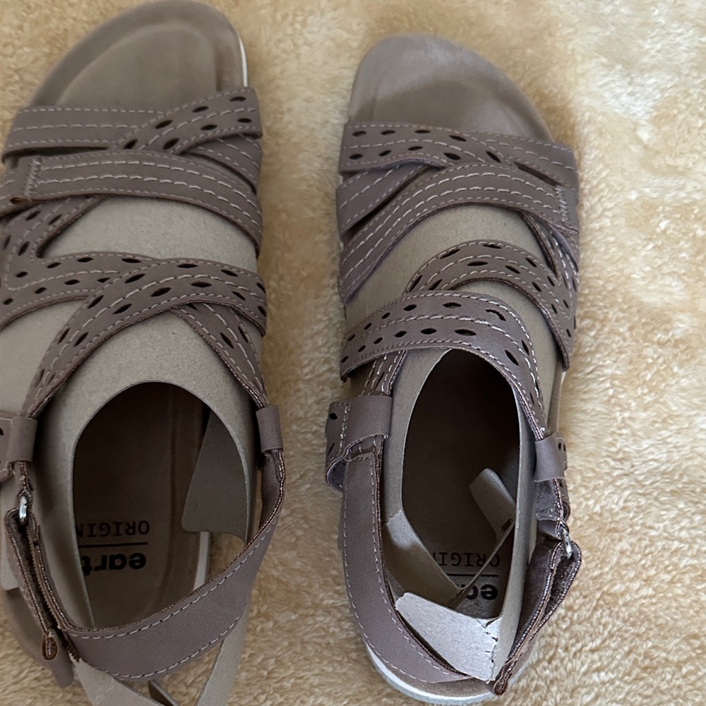 Earth Origins Women's Taupe Strappy Sandals